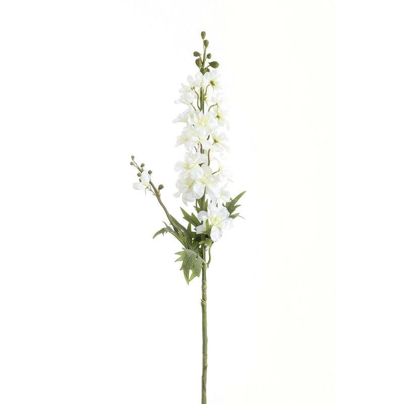 Tall White Faux Delphinium Stem