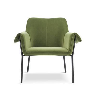 x1 DURHAM Olive Green Velvet Armchair-Lounge Chair