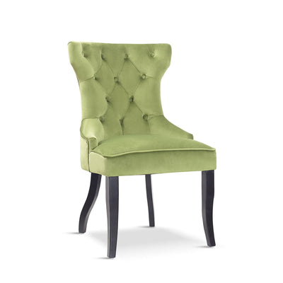 x1 Elizabeth Velvet Green Dining Chair