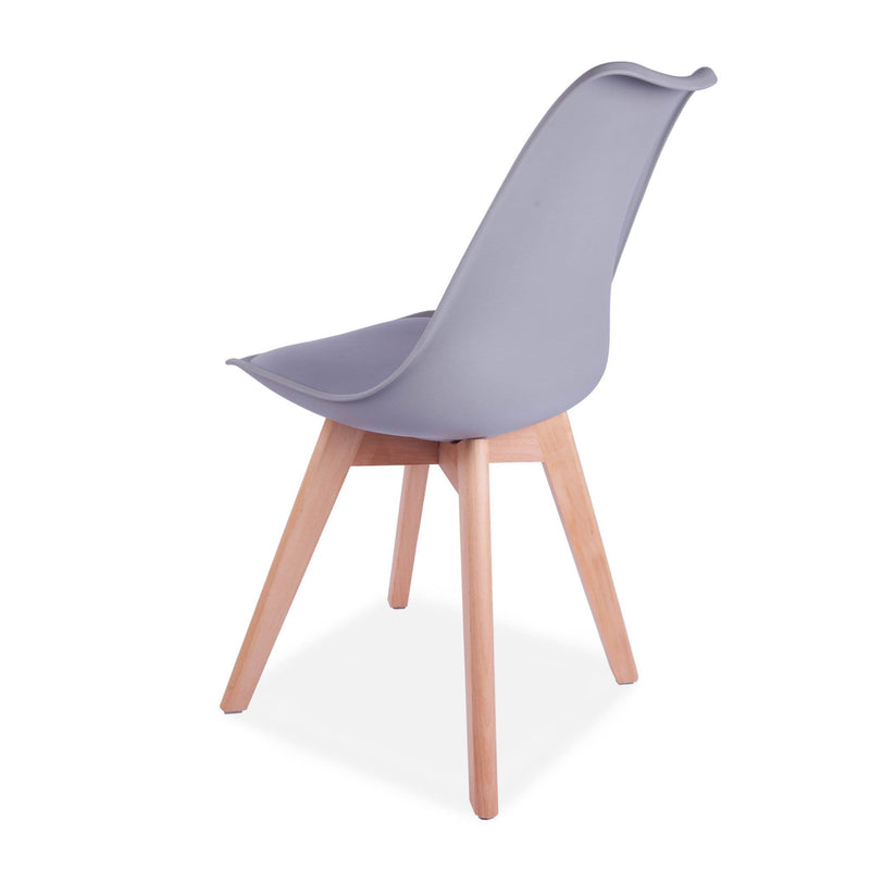 x4 ECN Light Grey Tulip Style Dining Chair