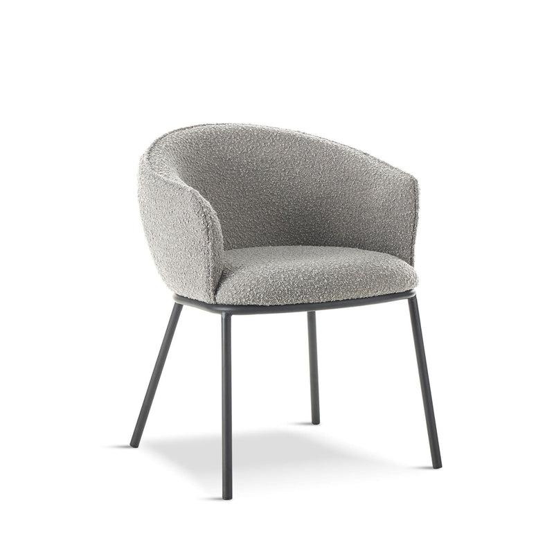 x1 DUKE Boucle Grey Dining Chair