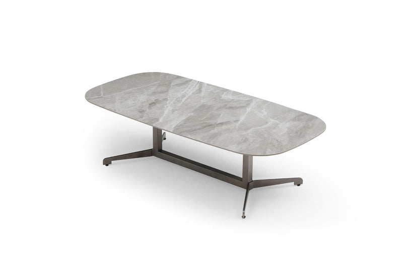 Reed Rounded Rectangular Sintered Stone Coffee Table