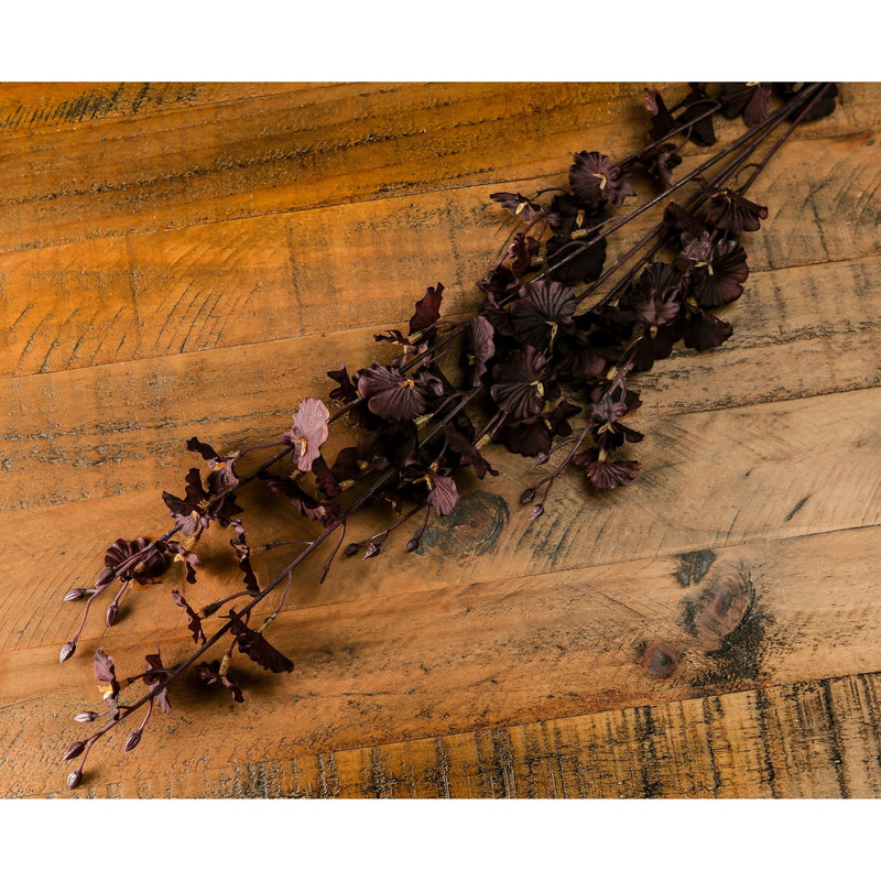 Faux Deep Purple Dancing Orchid Stem