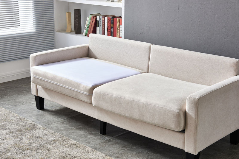 ENKO 2 Seater Beige Fabric Sofa