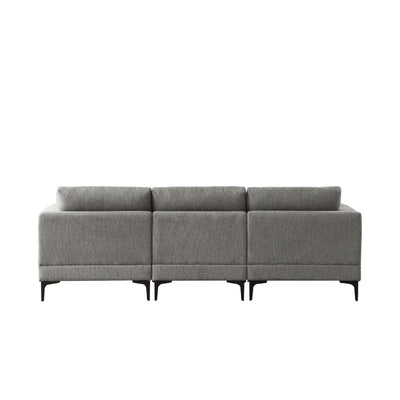 ANEK 3 Seater Dark Grey Fabric Sofa