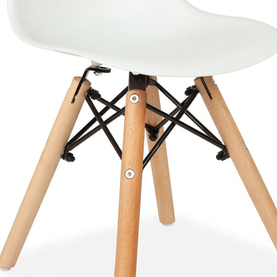 x2 Child's Eiffel White Plastic Chairs