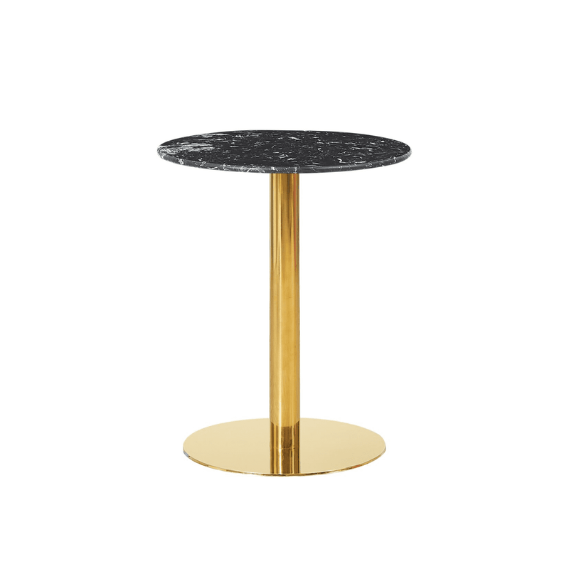 Mmilo New Black Round Dining table Gold leg-60cm