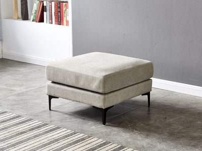 ANEK 3 Seater Grey Fabric Sofa with Ottoman