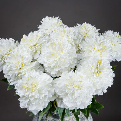 Classic White Faux Peony