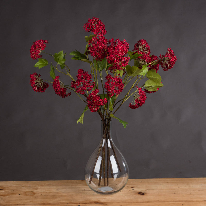 Red Autumnal Faux Viburnum Stem