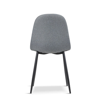 x4 AMES Grey Fabric Upholstered Dining Chair