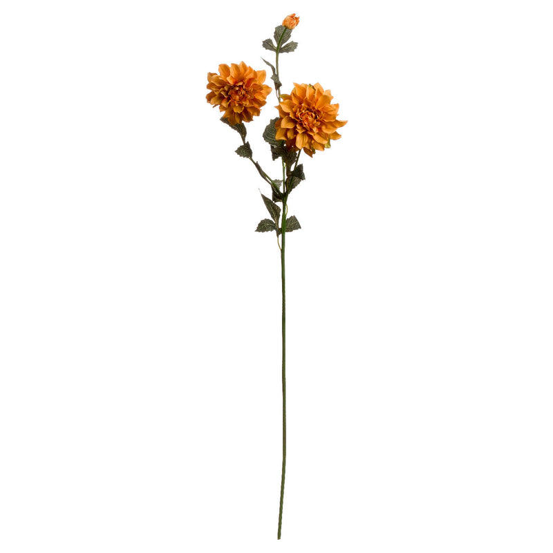 Faux Orange Dahlia Spray