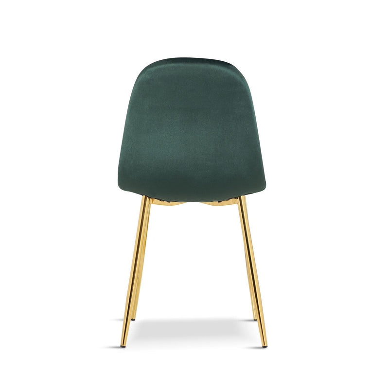 x4 AMES Green Velvet Upholstered Dining Chair