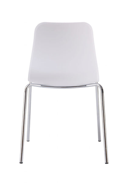 x4 Dimple Textured White Plastic Chairs (Stackable)