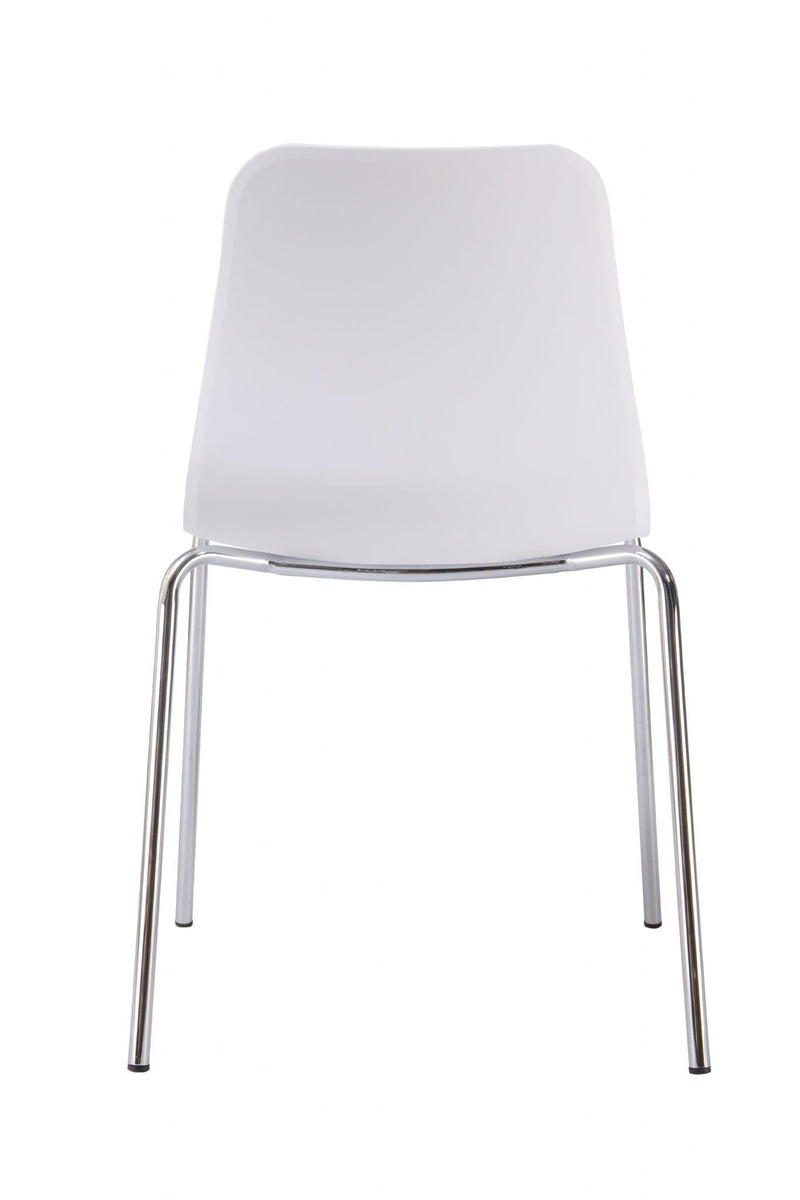 x4 Dimple Textured White Plastic Chairs (Stackable)