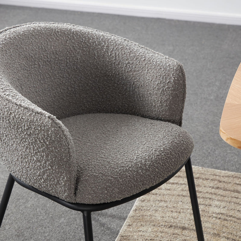 x1 DUKE Boucle Grey Dining Chair