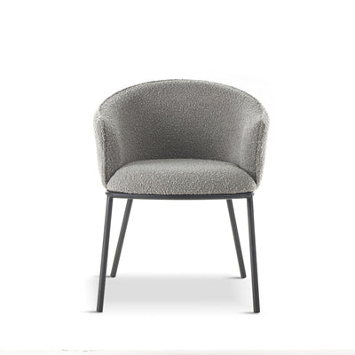 x1 DUKE Boucle Grey Dining Chair