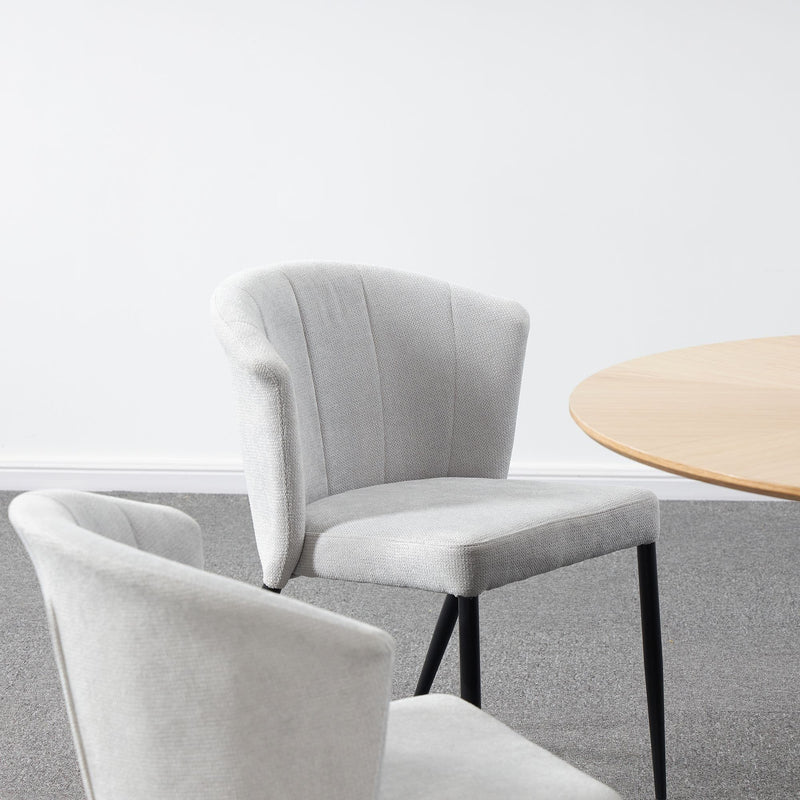 x4 MASON Grey Fabric Dining Chair