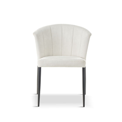 x4 MASON White Fabric Dining Chair