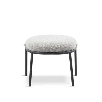 x1 Duke Dark Grey Bouclé Lounge - Matching Stool