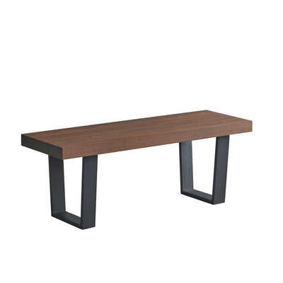 Dannis MDF Dining Bench with Walnut Effect