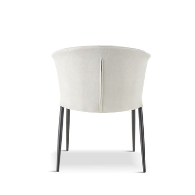 x4 MASON White Fabric Dining Chair