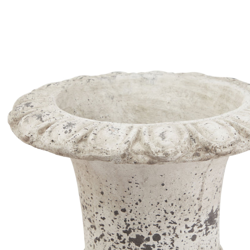 Large Fluted Stone Ceramic Urn