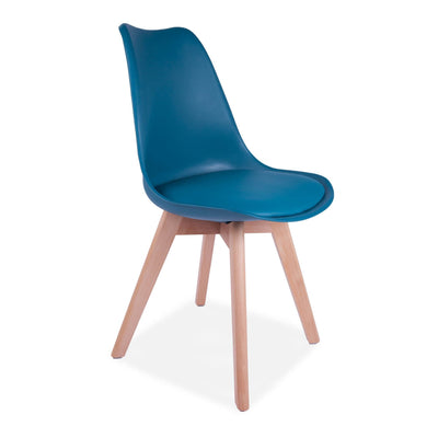 x4 ECN Ocean Blue Tulip Style Dining Chair