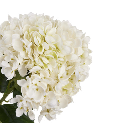 Faux White Hydrangea Stem
