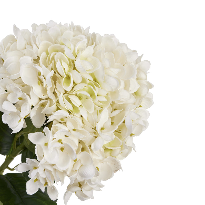 Faux White Hydrangea Stem