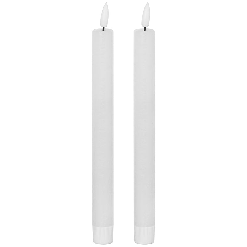 Luxe Collection Natural Glow S/ 2 White LED Dinner Candles