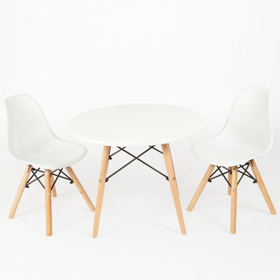 x2 Child's Eiffel White Plastic Chairs