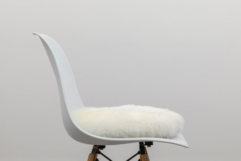 Round Sheepskin Chair Pad