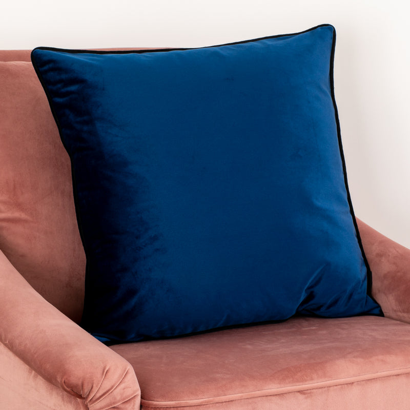 Piped Velvet Cushion Cover 50 x 50 cm