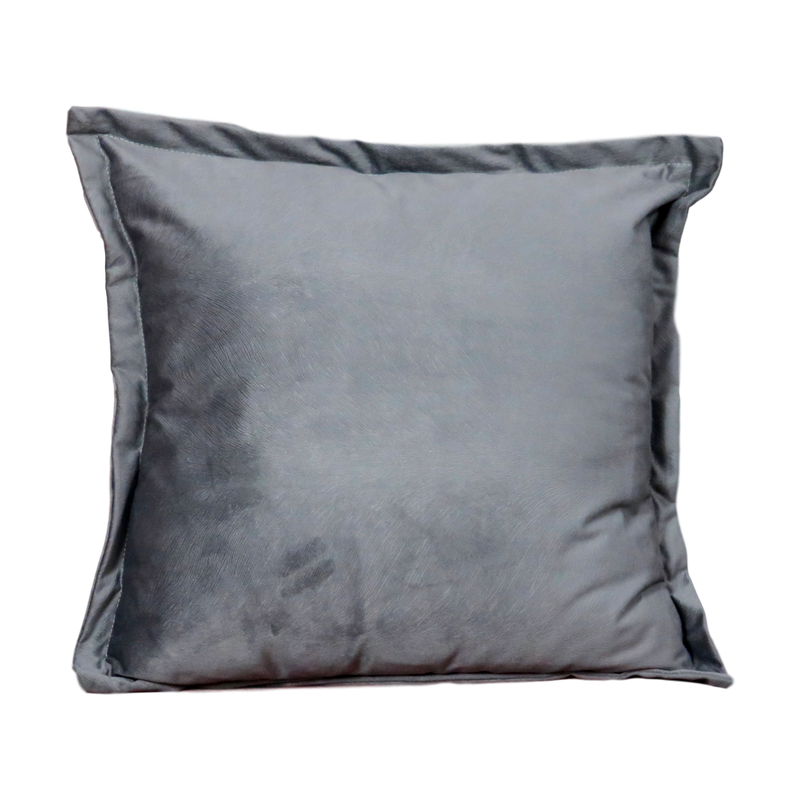 Snakeskin Textured Grey Velvet Cushion Cover