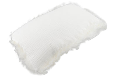 Linen Cushion Sheepskin Trim