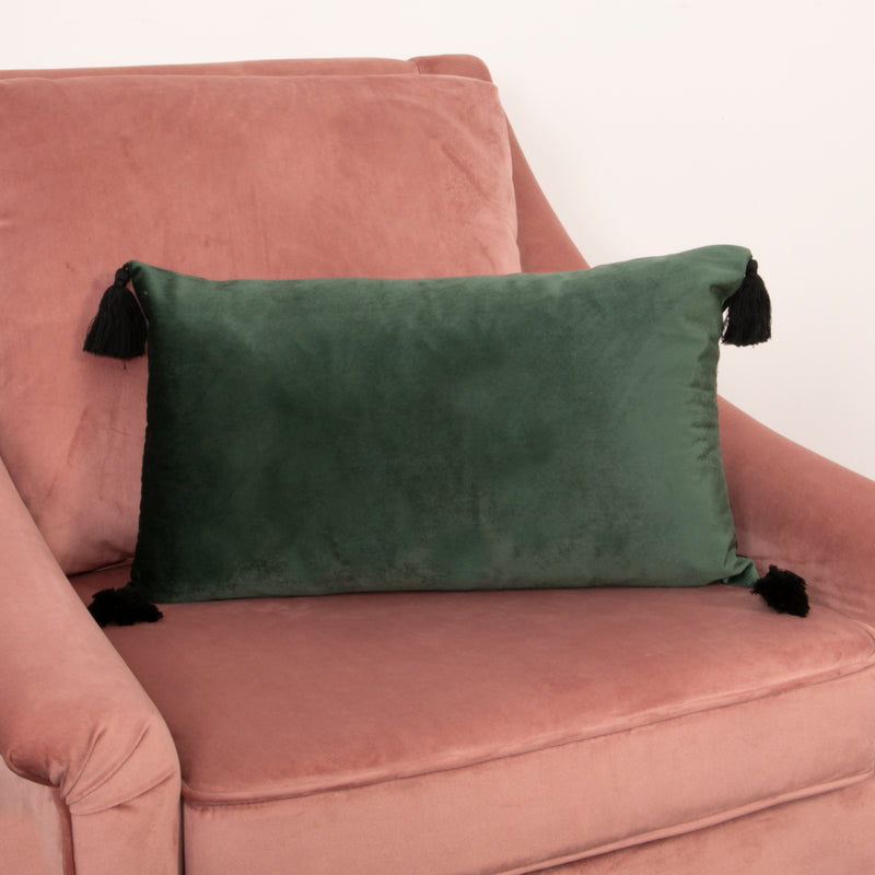 Tasseled Velvet Cushion Cover 30 x 50cm