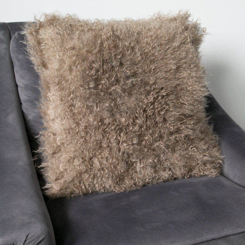 Curly Sheepskin Cushion 45x45cm