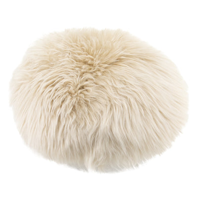 Round Sheepskin Cushion