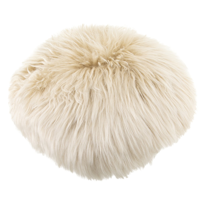 Round Sheepskin Cushion