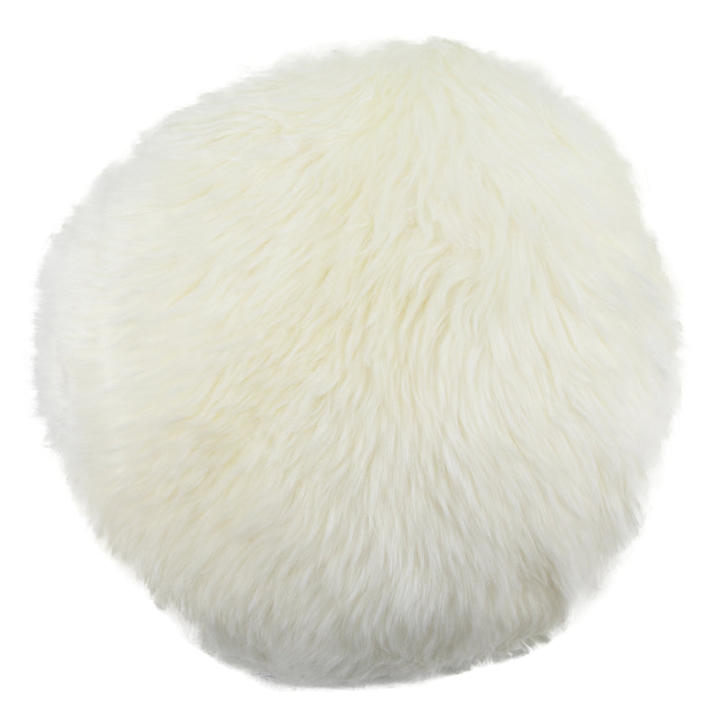 Round Sheepskin Cushion