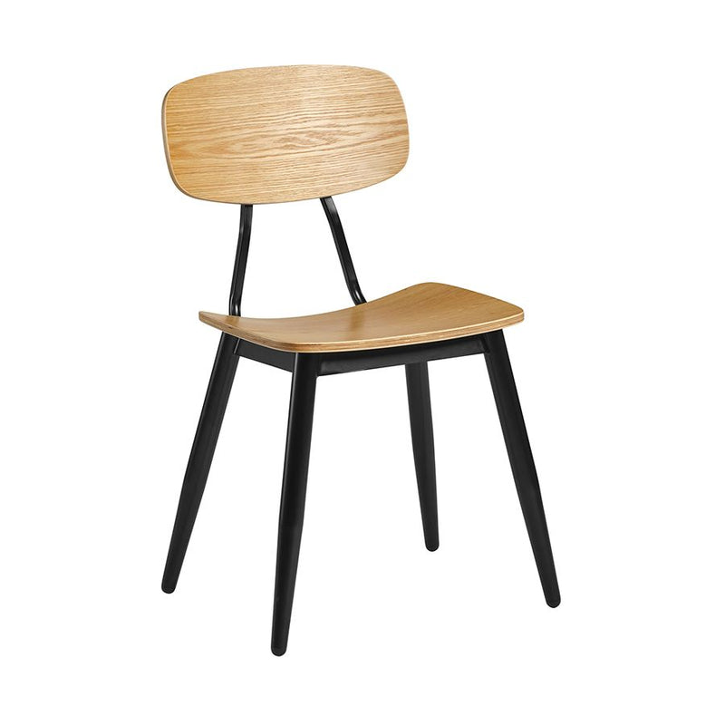JUNA Side Chair –  Ply Oak and Black Steel