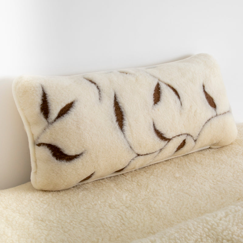 Merino Wool Pillow Cover 40 x 80 cm Leaf