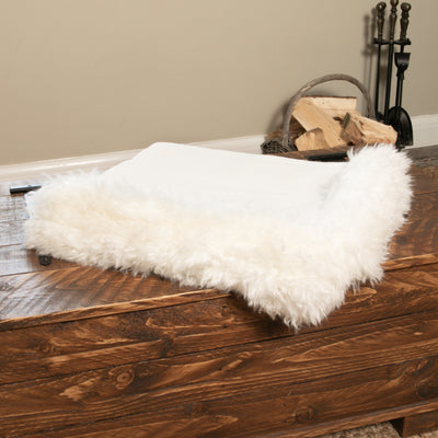 Linen Blanket Sheepskin Trim