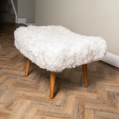Sheepskin footstool