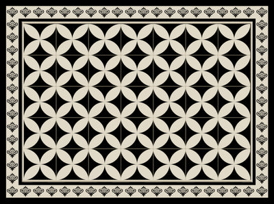 Hydra Black Vinyl Table Mat 33x45cm (Set of 4)