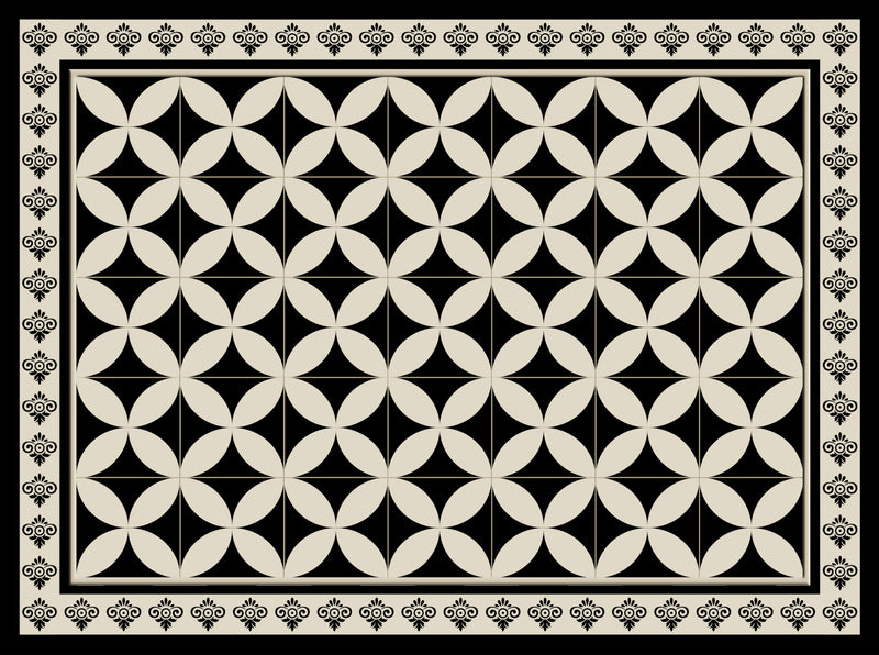 Hydra Black Vinyl Table Mat 33x45cm (Set of 4)