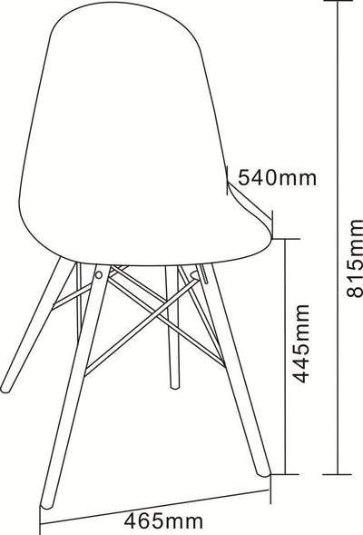x4 Eiffel White Plastic Dining Chairs