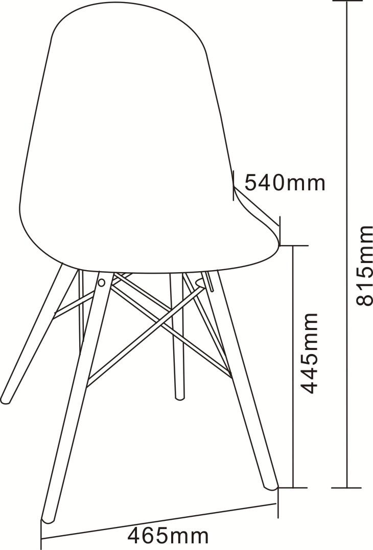 x4 Eiffel White Plastic Dining Chairs