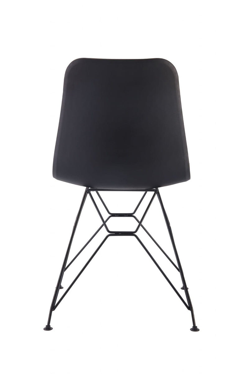 Set of 4 Black Celle Plastic Chairs